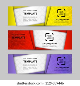 Banner background. Modern template vector design. Vector abstract design web banner template. Web Header Design Elements. Abstract web banner template background. Collection web banner design template