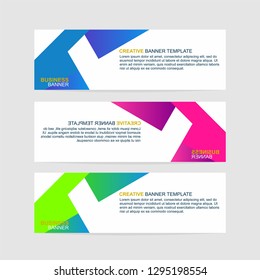 Banner background. Modern template web banner design - Vector 