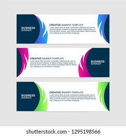 Banner background. Modern template web banner design - Vector 