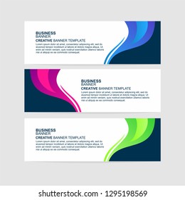 Banner background. Modern template web banner design - Vector 