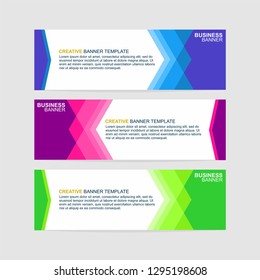 Banner background. Modern template web banner design - Vector 