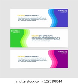 Banner background. Modern template web banner design - Vector 