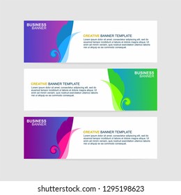 Banner background. Modern template web banner design - Vector 