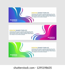 Banner background. Modern template web banner design - Vector 