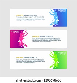Banner background. Modern template web banner design - Vector 