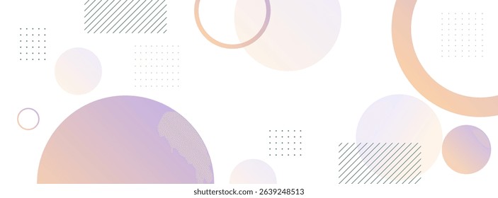 Banner background. Orange and purple gradations. geometric effect shape, colorful. Simple design. Memphis. Vector illustration.