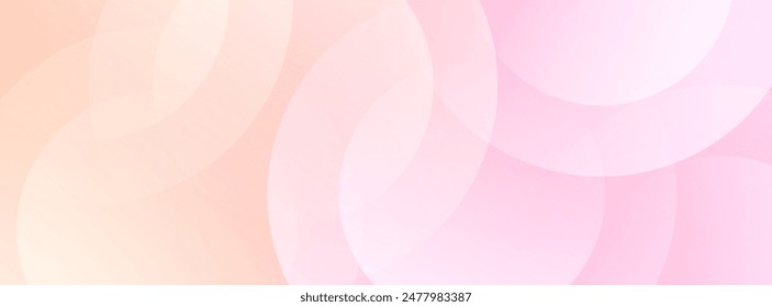 Banner background, pastel colorful, pink and orange gradations, circle abstract background, eps 10