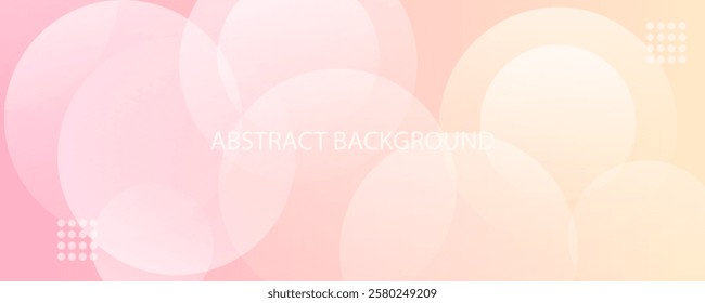 Banner background, pastel colorful, pink and orange gradations, circle abstract background,