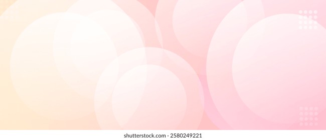 Banner background, pastel colorful, pink and orange gradations, circle abstract background,