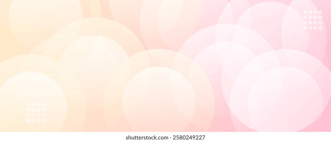 Banner background, pastel colorful, pink and orange gradations, circle abstract background,
