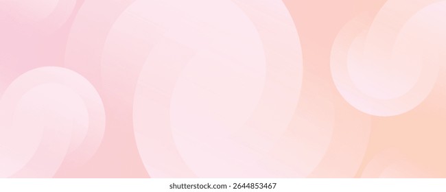Banner background, pastel colorful, pink and orange gradations, circle abstract background, eps 10