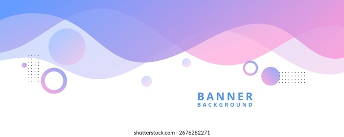 Anuncio de fondo rosa y azul gradaciones ondas shape.simple design.colorful.memphis background.Vector eps 10
