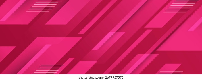 banner background pink gradations geometric shape.abstract background.vector eps 10