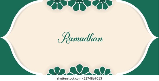 banner background ramadan kareem pattern islamic, template for business or web.