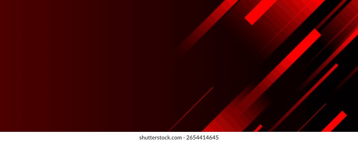 Fondo de Anuncio gradaciones rojas y negras. Forma de barra. Fondo moderno. Diseño simple. Vector EPS 10