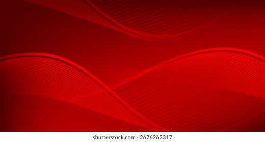 Fondo de Anuncio, gradaciones rojas, forma de línea de onda, fondo de memphis.