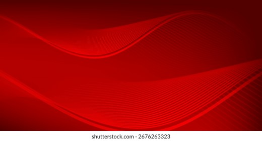 banner background, red gradations,wave line shape,memphis background. abstract line background.