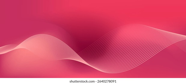 Banner background. Red soft gradations. Wave effect style. Memphis background. Premium design. Vector illustration.