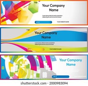 Conjunto de fondo del cartel. Diseño moderno. con la ilustración vectorial de estilo poligonal geométrico triangular Vector Web Banners Plantillas, banners comerciales web abstractos o encabezados conjunto Vector Resumen Banner Desi