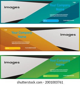 Conjunto de fondo del cartel. Diseño moderno. con ilustración vectorial de estilo poligonal geométrico triangular Resumen de diseño de banners web fondo o cabecera Plantillas