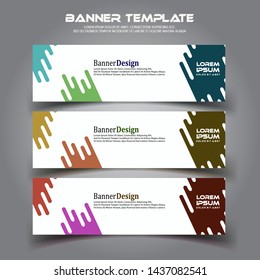 Banner background set .modern template design