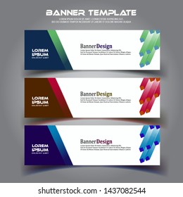 Banner background set .modern template design