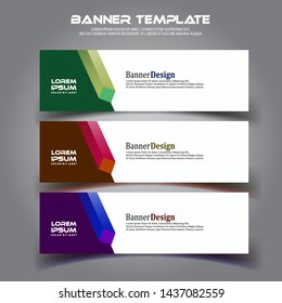 Banner background set .modern template design
