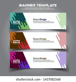 Banner background set .modern template design