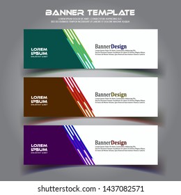 Banner background set .modern template design