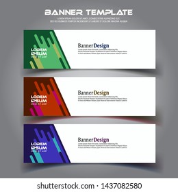 Banner background set .modern template design