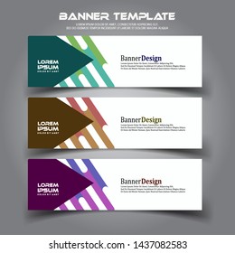 Banner background set .modern template design