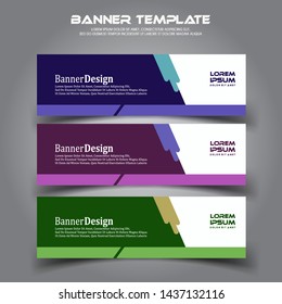 Banner background set .modern template design