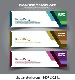 Banner background set .modern template design