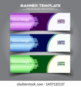 Banner background set .modern template design