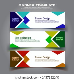 Banner background set .modern template design