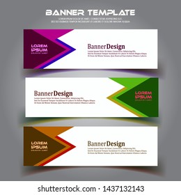 Banner background set .modern template design