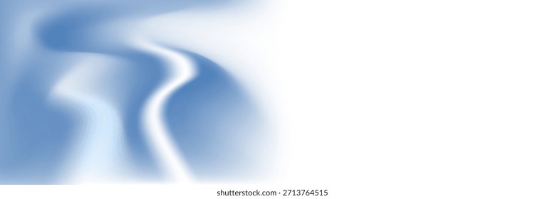 Plano de fundo da faixa com curvas de fluxo azuis suaves e textura de gradiente suave.