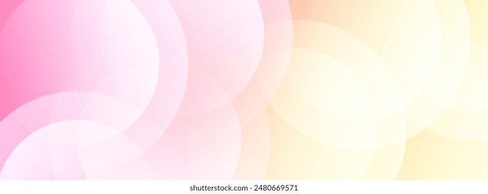 banner background, soft color, colorful, pink and yellow, pastel, circle effect style, memphis, eps 10