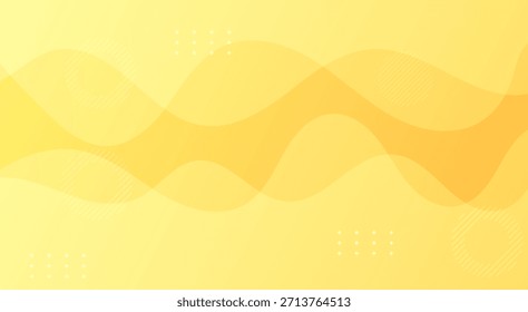 Fondo de Anuncio con Formas ondulatorias de color amarillo suave y gradiente.