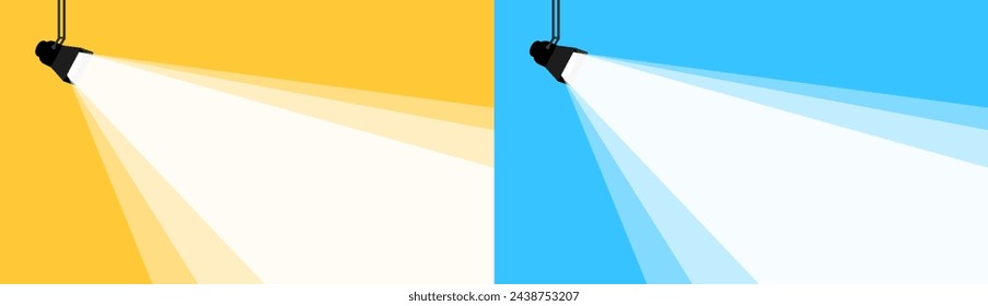Banner Background Spotlight Set.Vector Ilustration