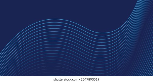 Banner background technology style blue and pink gradations and shining waves lines. futuristic modern design wave line. vector illustration