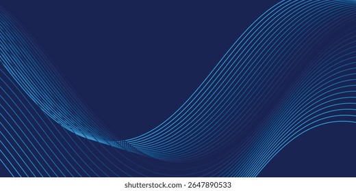 Banner background technology style blue and pink gradations and shining waves lines. futuristic modern design wave line. vector illustration
