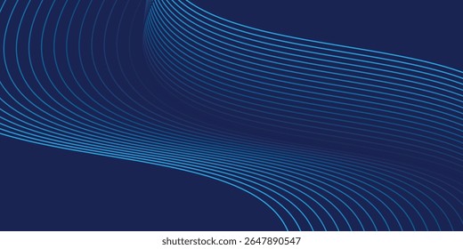 Banner background technology style blue and pink gradations and shining waves lines. futuristic modern design wave line. vector illustration