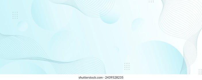 banner background template, blue and white gradient, line wave pattern. Abstract background. EPS 10