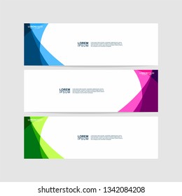 Banner background template. Collection of web banner template. Modern design. Vector illustration. Header - landing page Web Design Elements - Vector