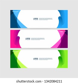 Banner background template. Collection of web banner template. Modern design. Vector illustration. Header - landing page Web Design Elements - Vector