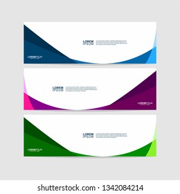 Banner background template. Collection of web banner template. Modern design. Vector illustration. Header - landing page Web Design Elements - Vector