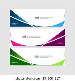 Banner background template. Collection of web banner template. Modern design. Vector illustration. Header - landing page Web Design Elements - Vector