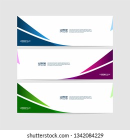 Banner background template. Collection of web banner template. Modern design. Vector illustration. Header - landing page Web Design Elements - Vector