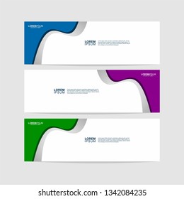 Banner background template. Collection of web banner template. Modern design. Vector illustration. Header - landing page Web Design Elements - Vector
